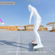 A person on a skateboarder approaches a flat bar in prototype footage for Skate.